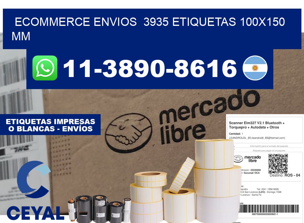 ecommerce envios 3935 etiquetas 100x150 mm