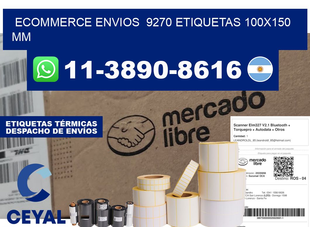 ecommerce envios 9270 etiquetas 100x150 mm