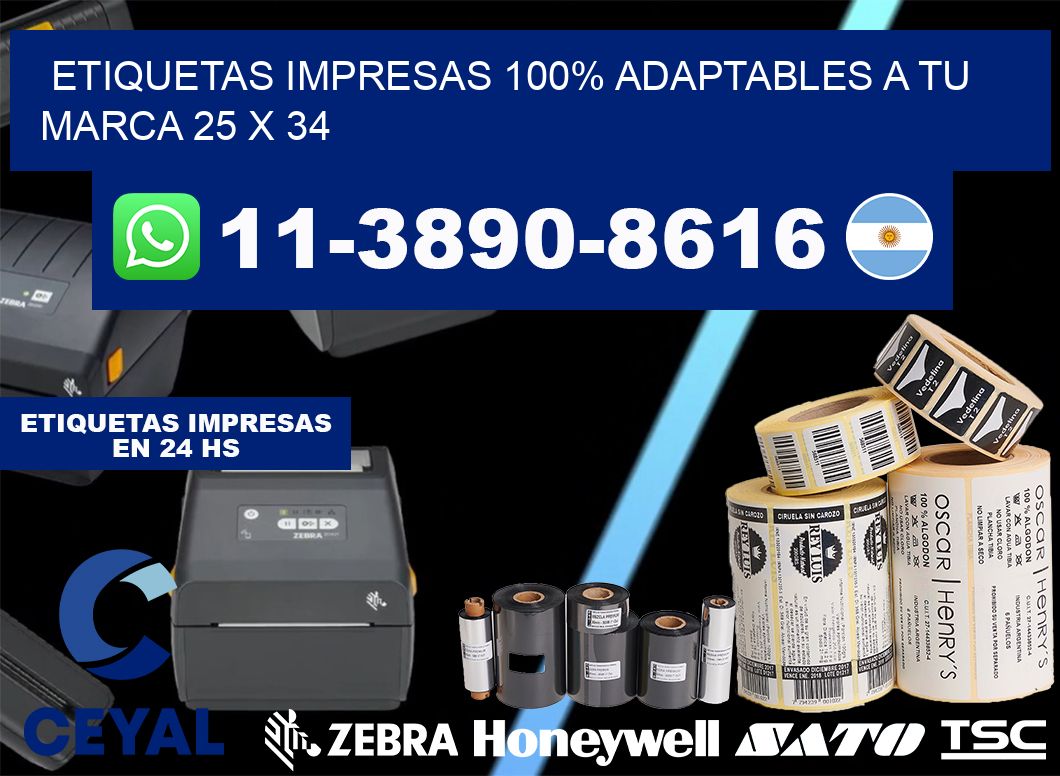 etiquetas impresas 100% adaptables a tu marca 25 x 34