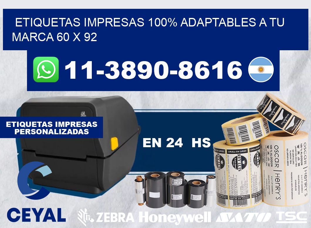 etiquetas impresas 100% adaptables a tu marca 60 x 92