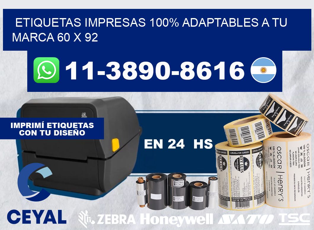 etiquetas impresas 100% adaptables a tu marca 60 x 92