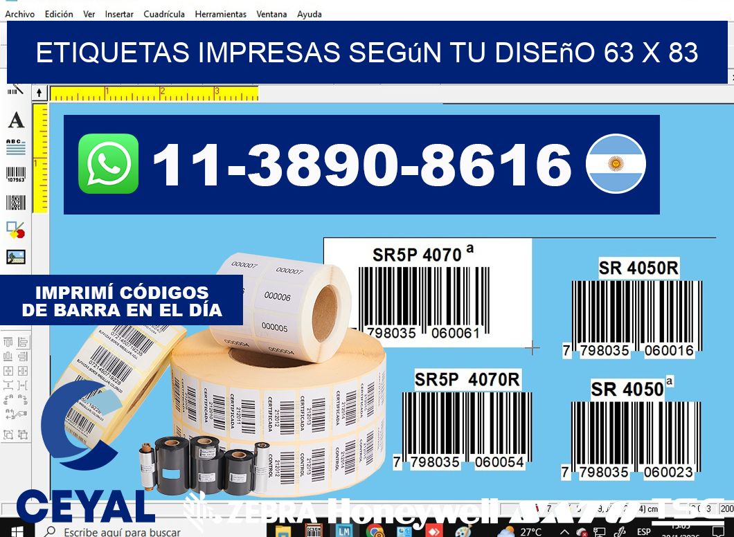 etiquetas impresas según tu diseño 63 x 83