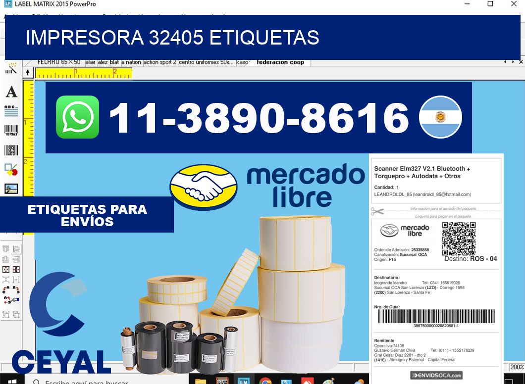 impresora 32405 etiquetas