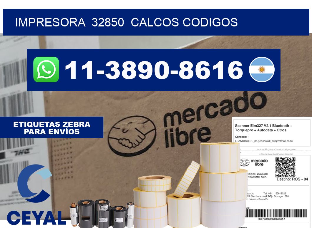 impresora  32850  calcos codigos