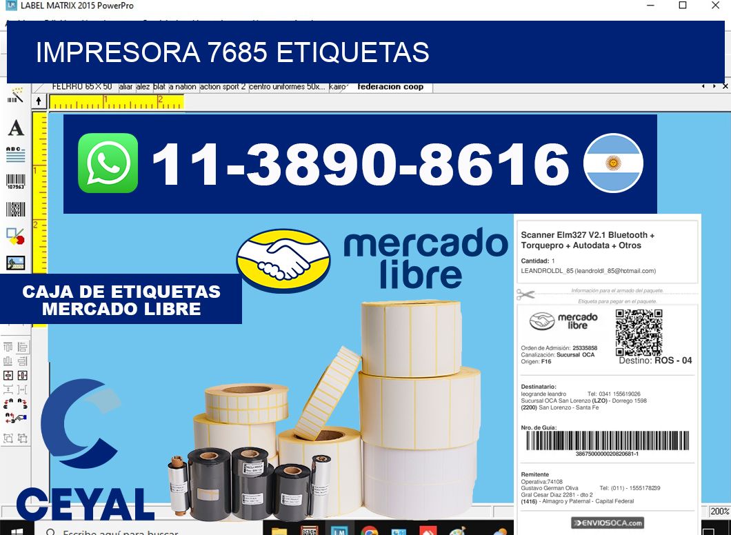 impresora 7685 etiquetas