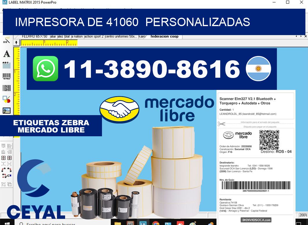 impresora de 41060  personalizadas