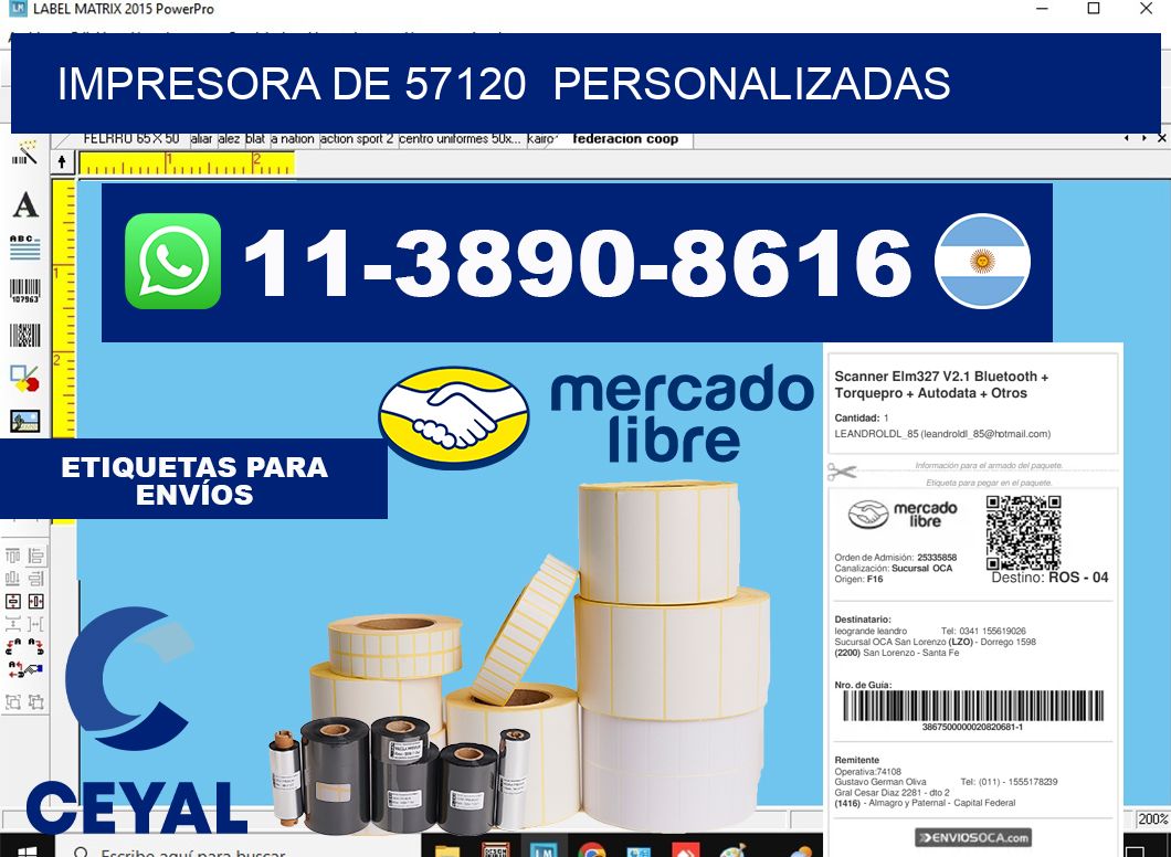 impresora de 57120 personalizadas