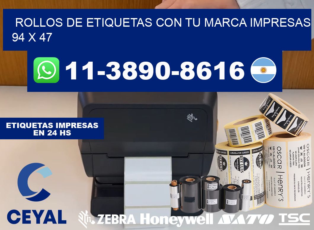 rollos de etiquetas con tu marca impresas 94 x 47