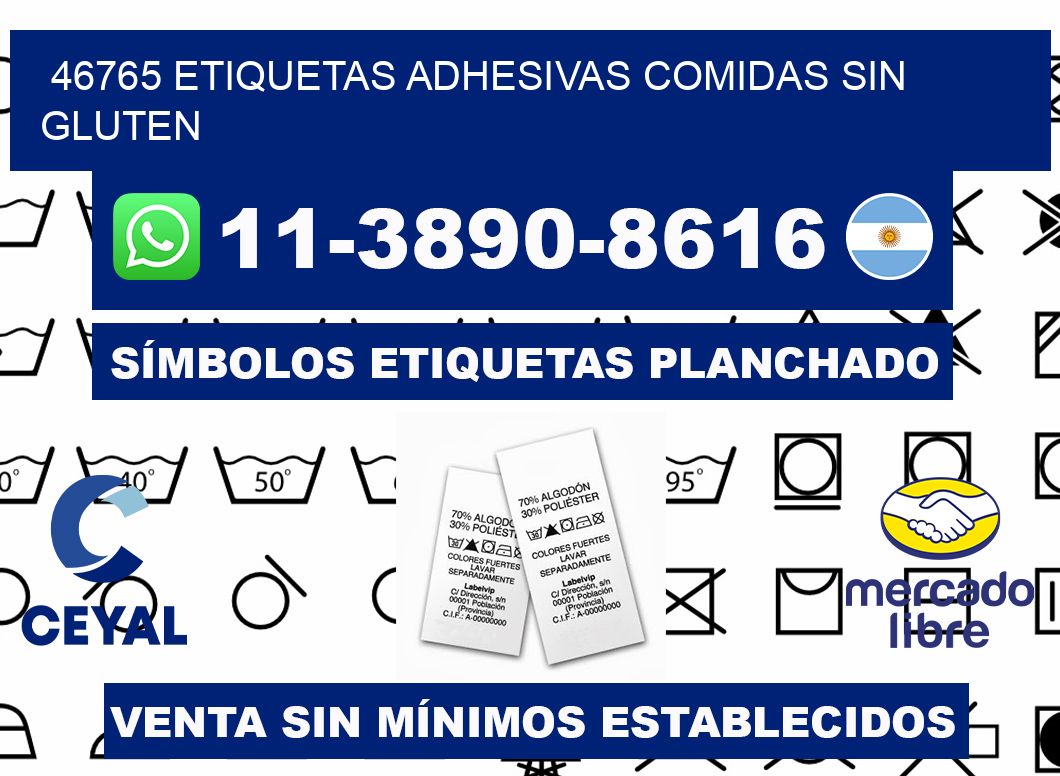 46765 etiquetas adhesivas comidas sin gluten