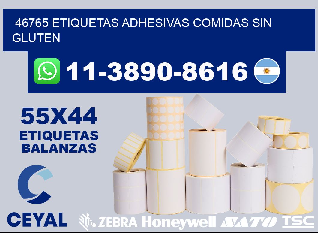46765 etiquetas adhesivas comidas sin gluten