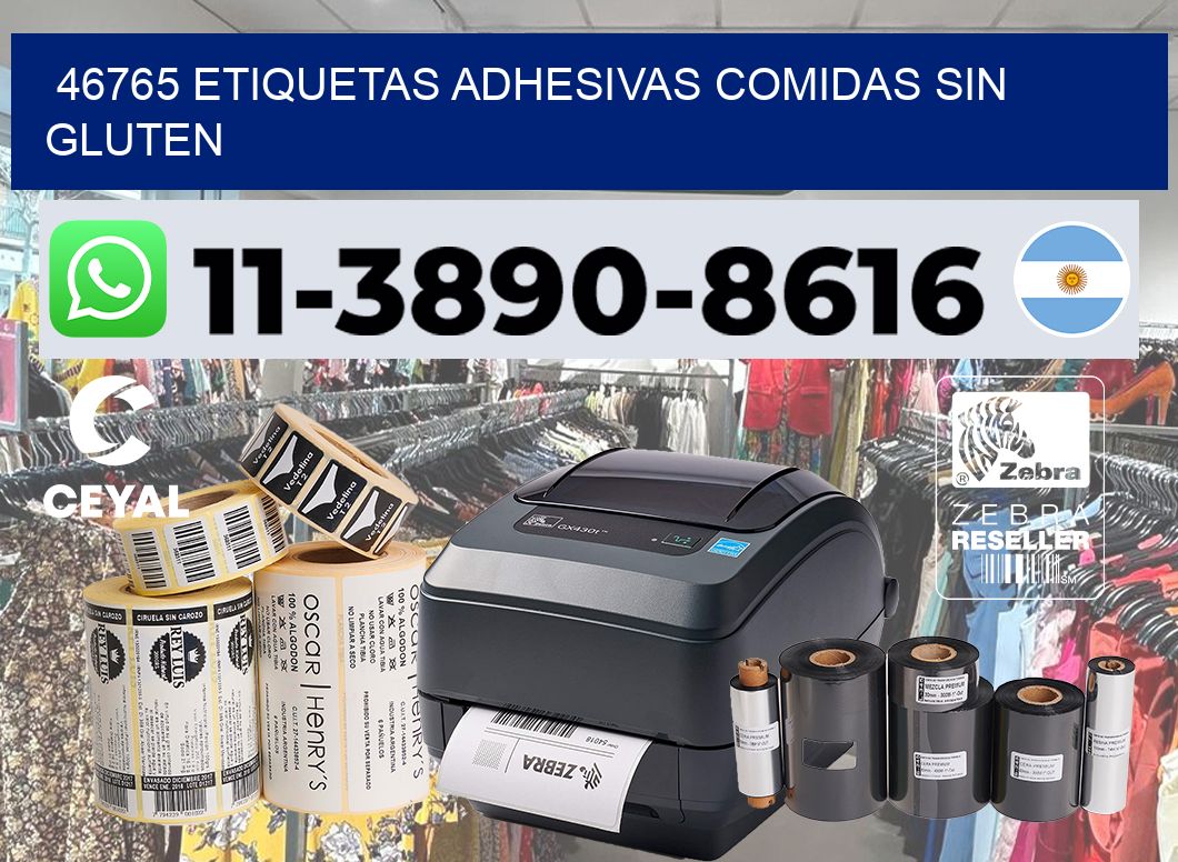 46765 etiquetas adhesivas comidas sin gluten