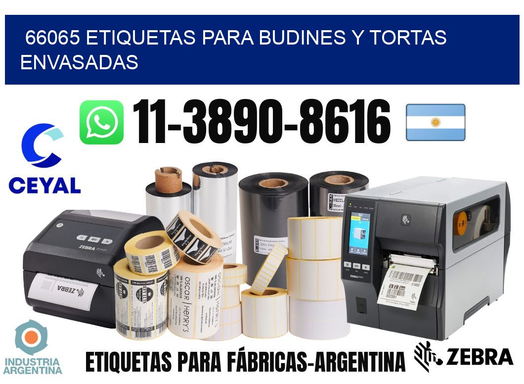 66065 etiquetas para budines y tortas envasadas