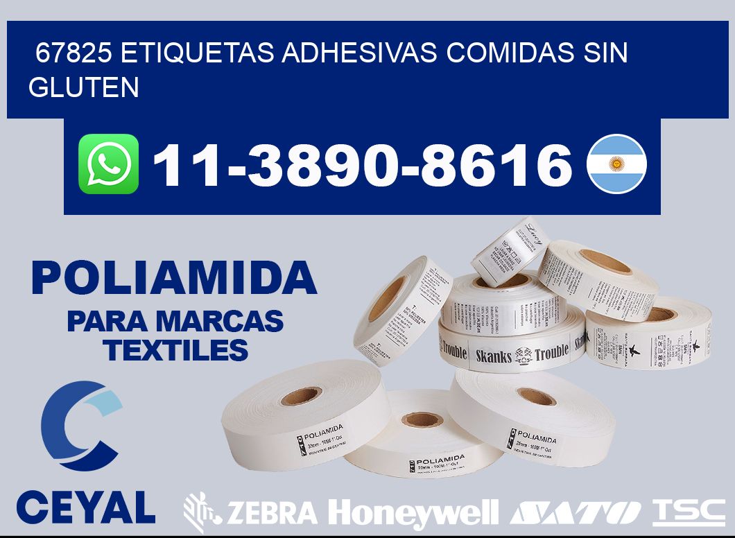 67825 etiquetas adhesivas comidas sin gluten