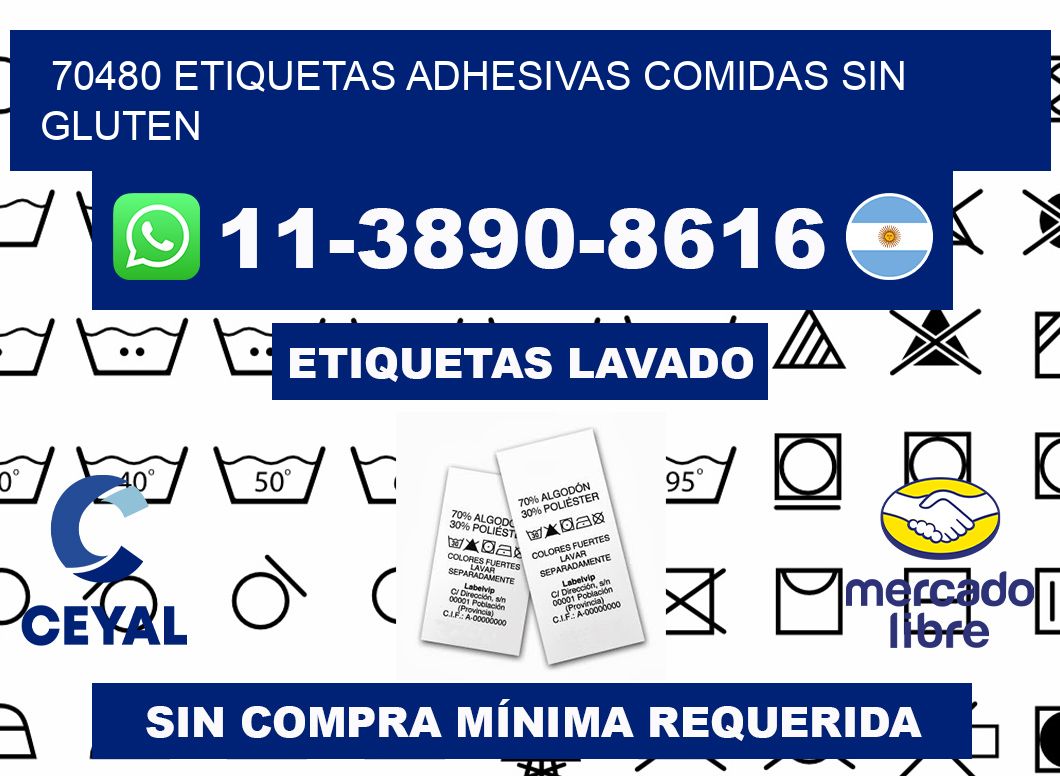 70480 etiquetas adhesivas comidas sin gluten