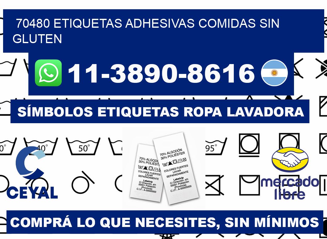 70480 etiquetas adhesivas comidas sin gluten