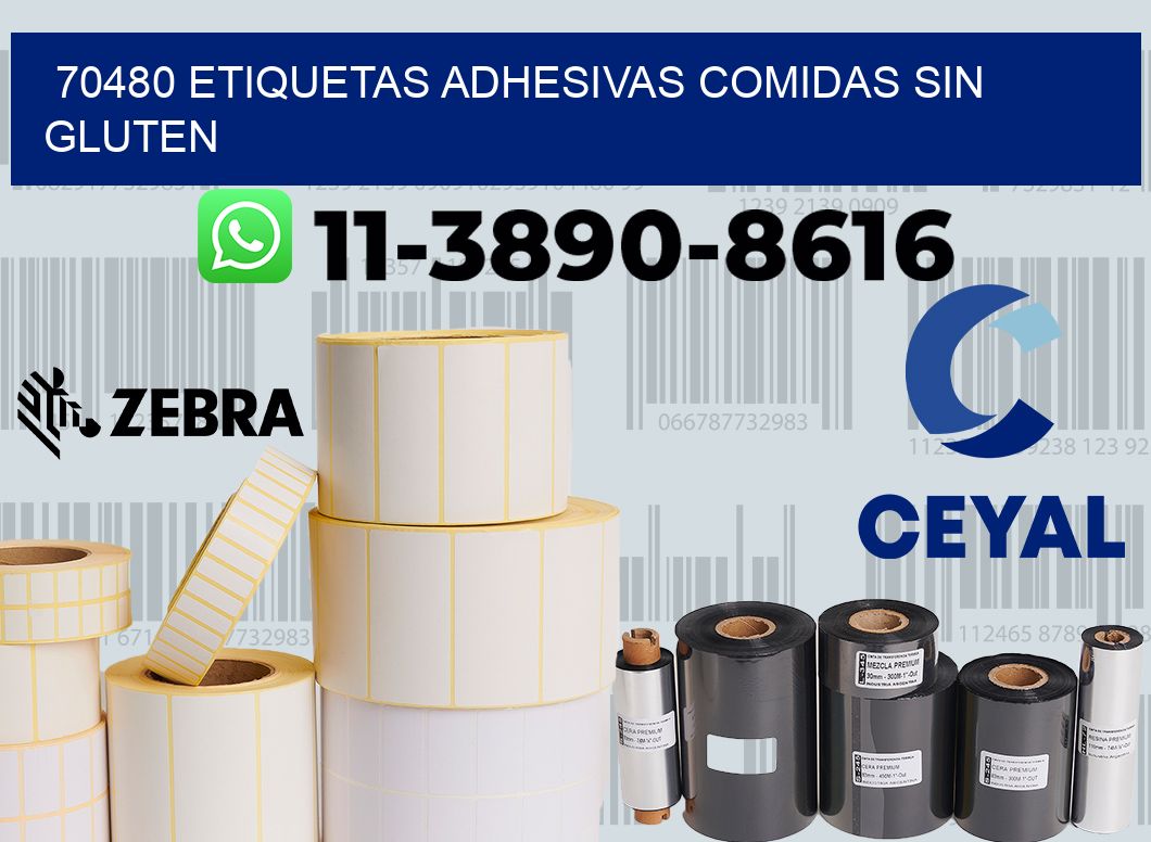 70480 etiquetas adhesivas comidas sin gluten