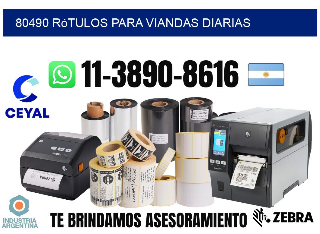 80490 rótulos para viandas diarias