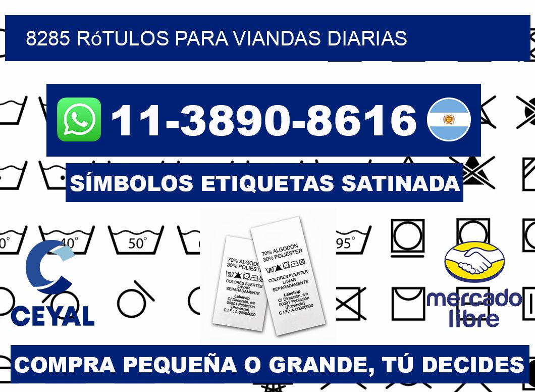 8285 rótulos para viandas diarias