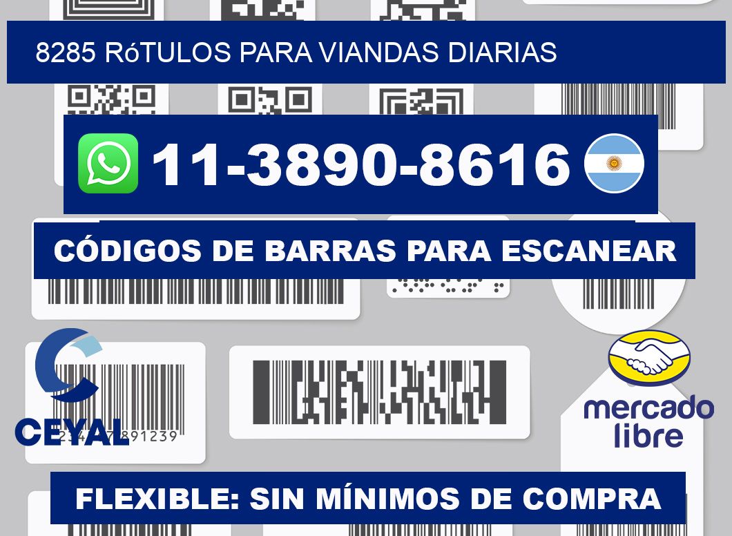 8285 rótulos para viandas diarias