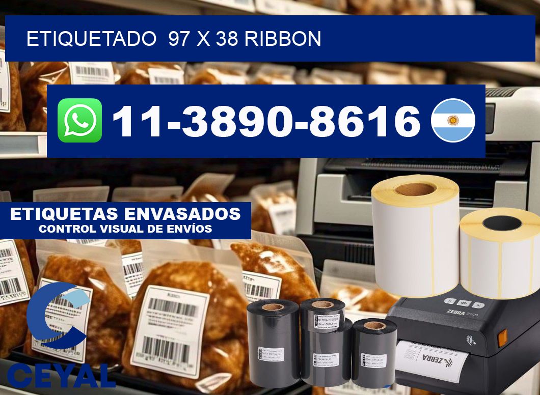 Etiquetado  97 x 38 ribbon