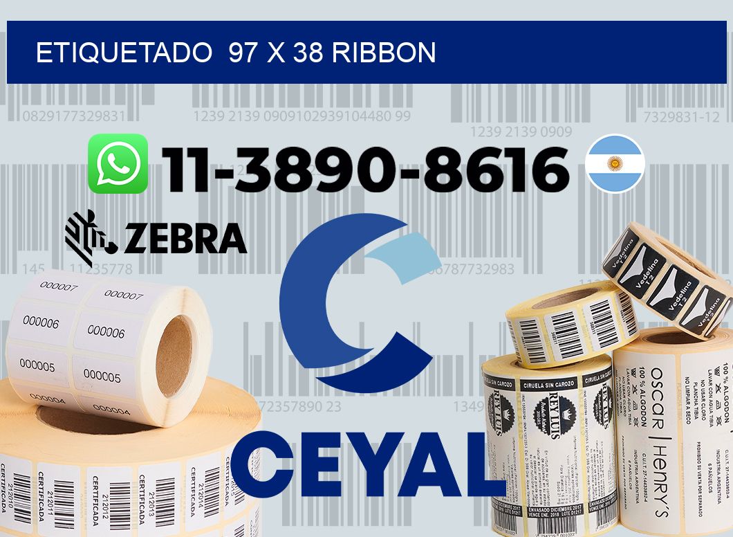 Etiquetado  97 x 38 ribbon