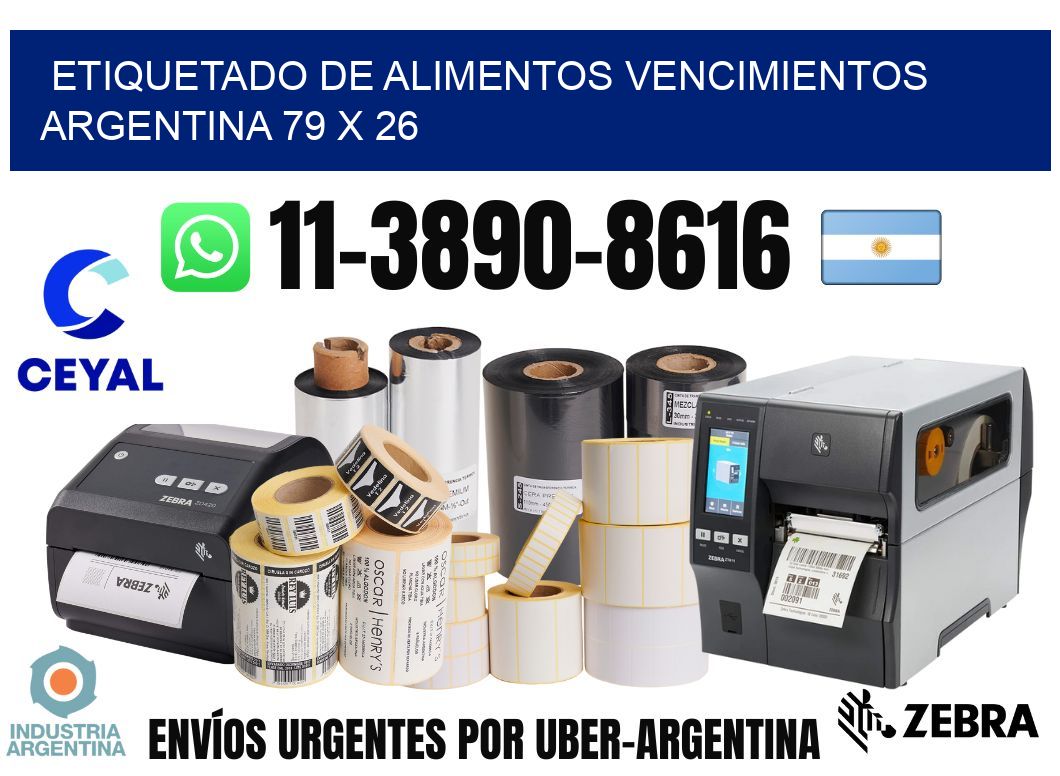Etiquetado de alimentos vencimientos Argentina 79 x 26