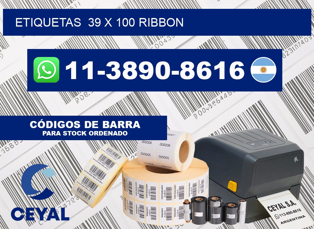 Etiquetas  39 x 100 ribbon