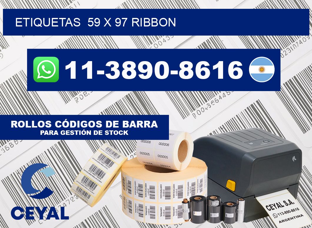 Etiquetas  59 x 97 ribbon