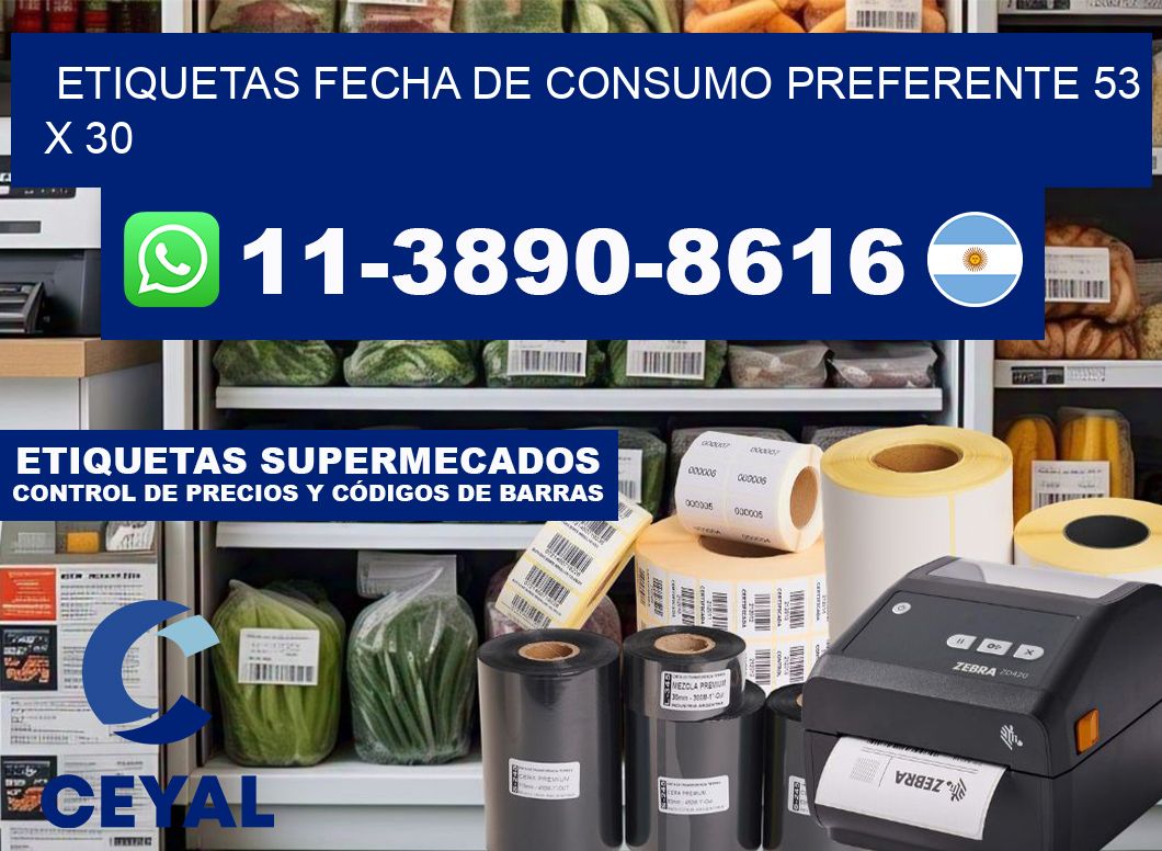 Etiquetas Fecha de consumo preferente 53 x 30