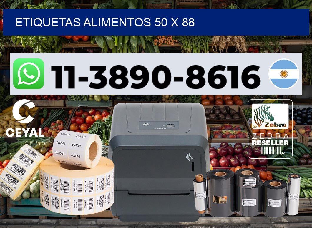 Etiquetas alimentos 50 x 88
