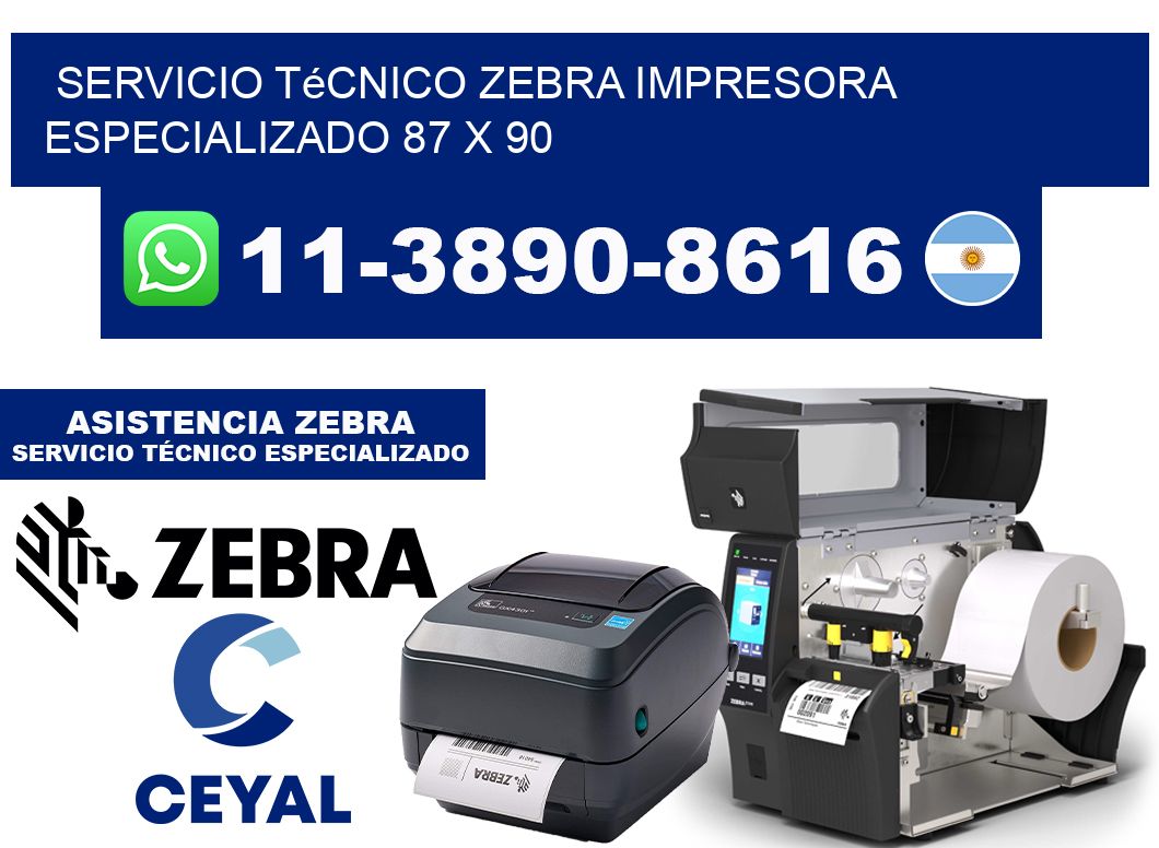 Servicio Técnico Zebra Impresora Especializado 87 x 90