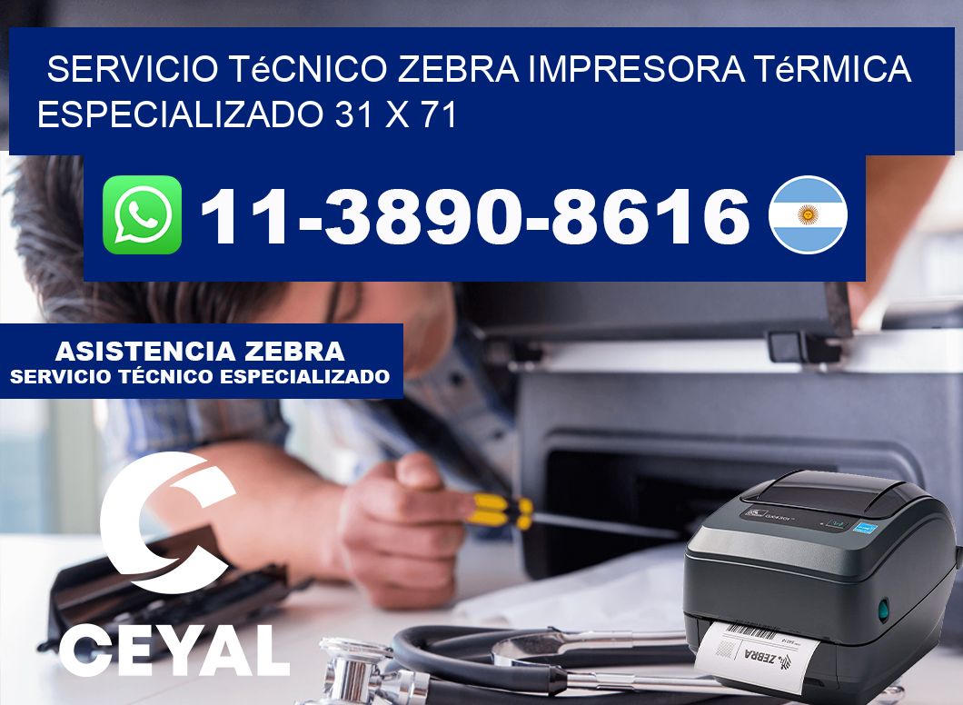 Servicio Técnico Zebra Impresora Térmica Especializado 31 x 71