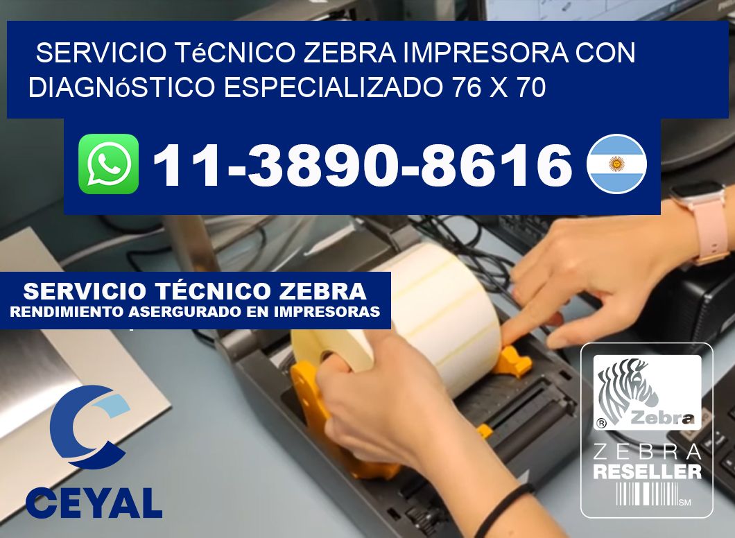 Servicio Técnico Zebra Impresora con Diagnóstico Especializado 76 x 70