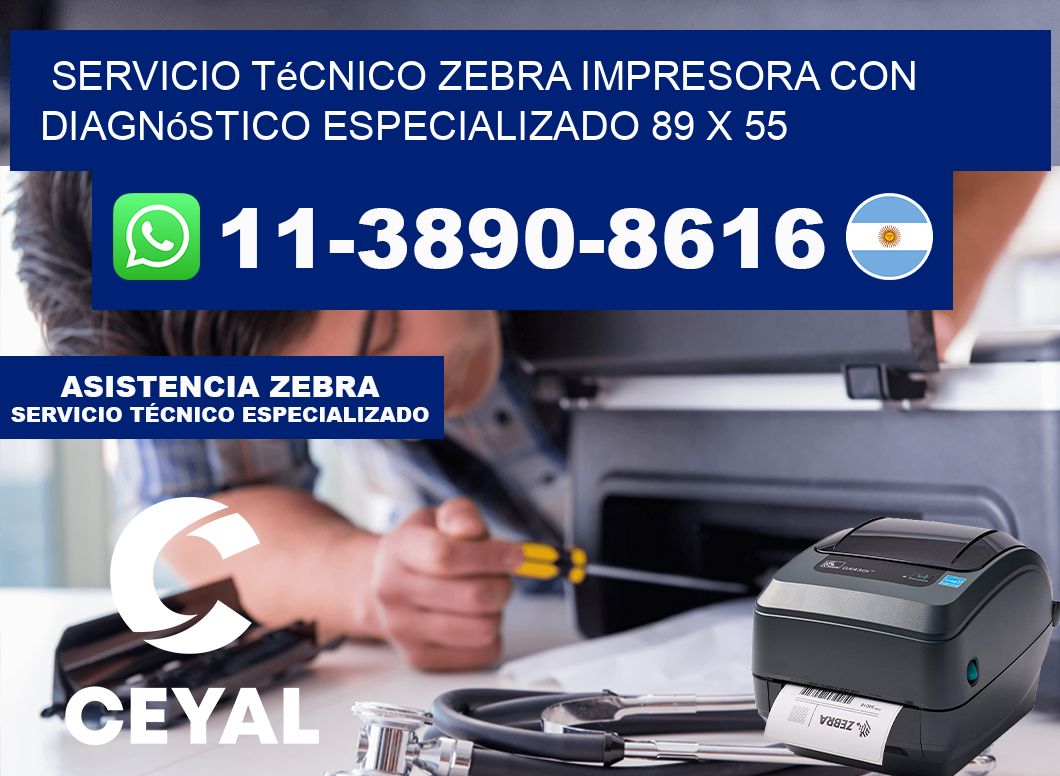Servicio Técnico Zebra Impresora con Diagnóstico Especializado 89 x 55