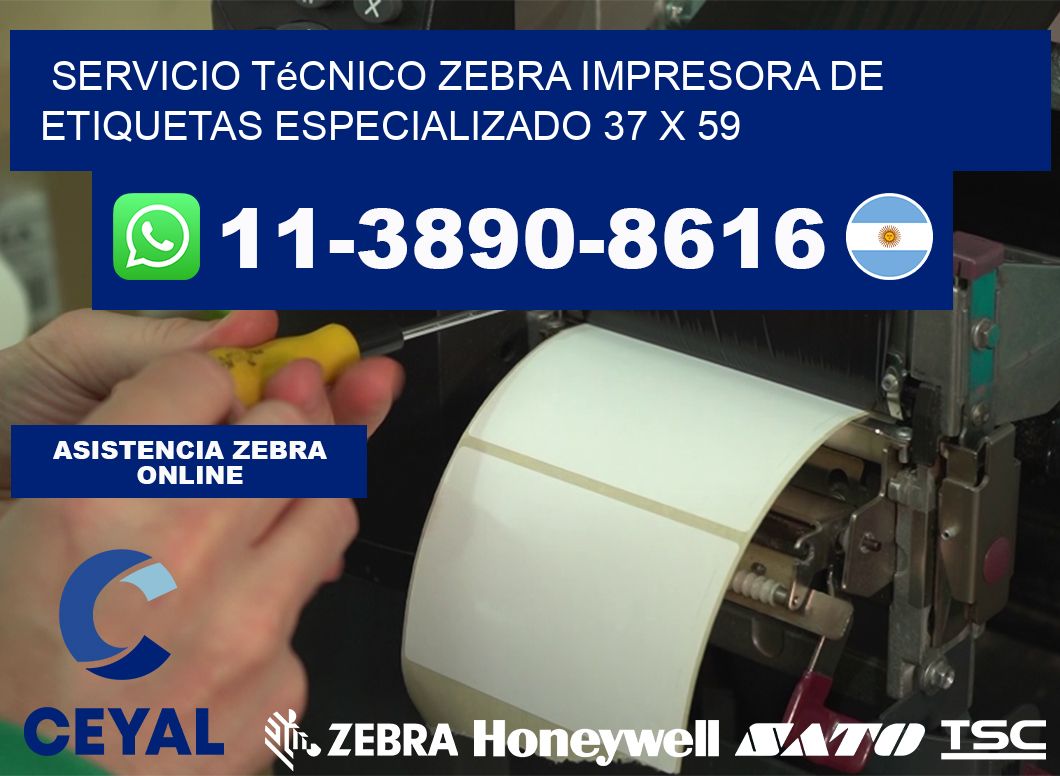 Servicio Técnico Zebra Impresora de Etiquetas Especializado 37 x 59