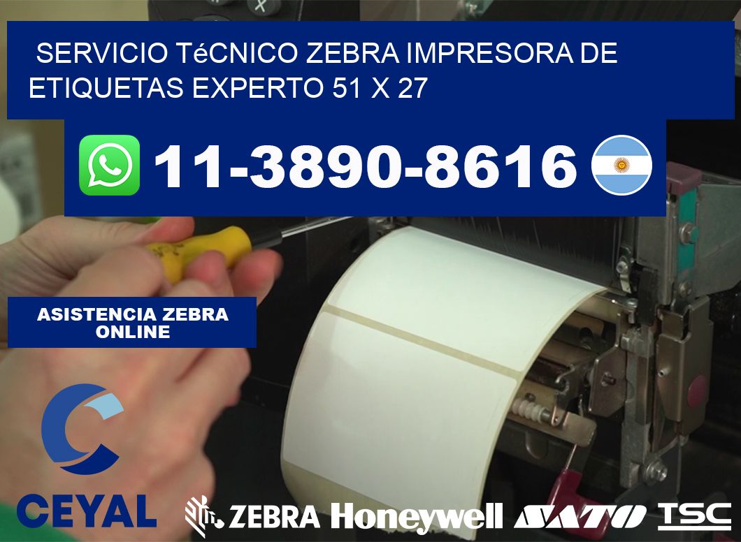 Servicio Técnico Zebra Impresora de Etiquetas Experto 51 x 27