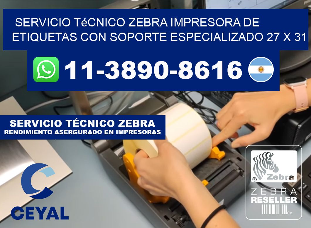 Servicio Técnico Zebra Impresora de Etiquetas con Soporte Especializado 27 x 31