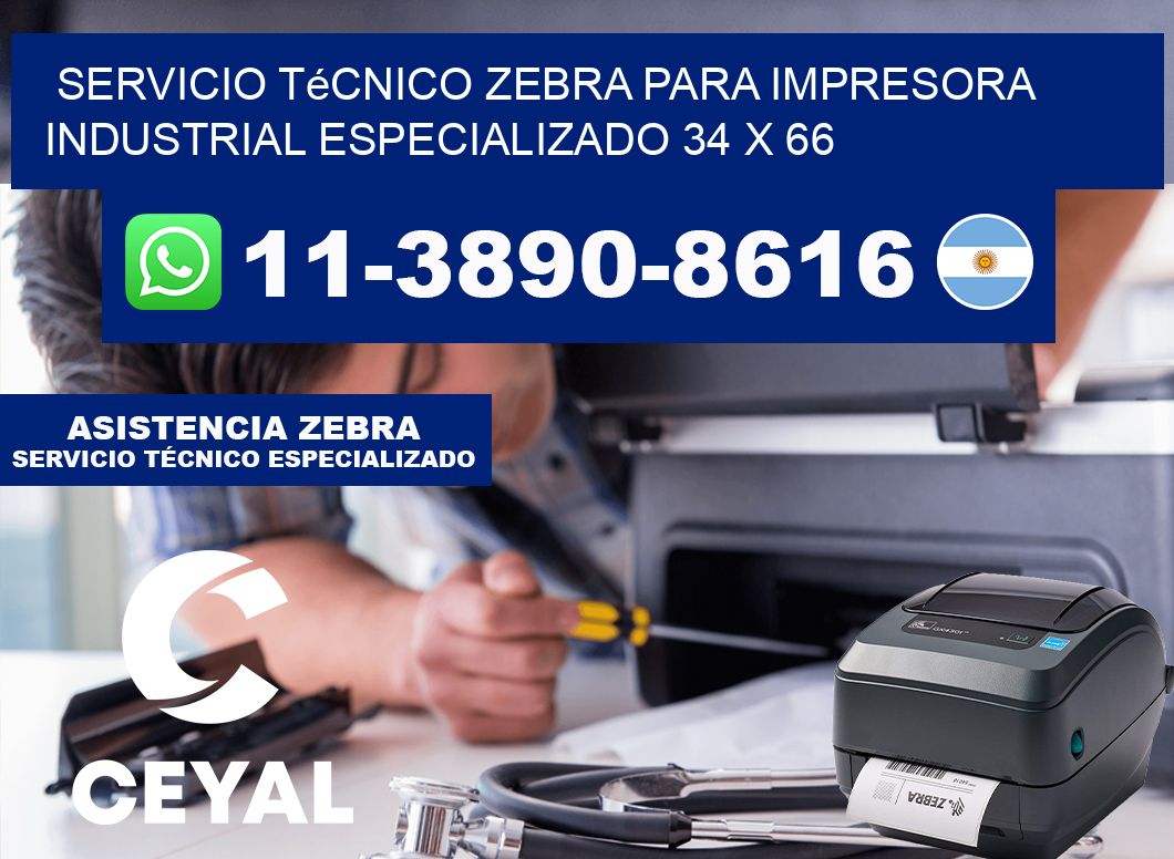 Servicio Técnico Zebra para Impresora Industrial Especializado 34 x 66