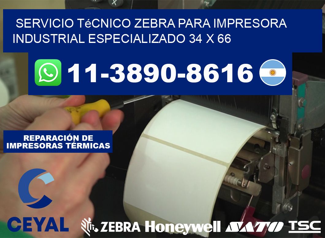 Servicio Técnico Zebra para Impresora Industrial Especializado 34 x 66