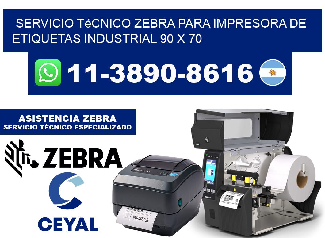 Servicio Técnico Zebra para Impresora de Etiquetas Industrial 90 x 70
