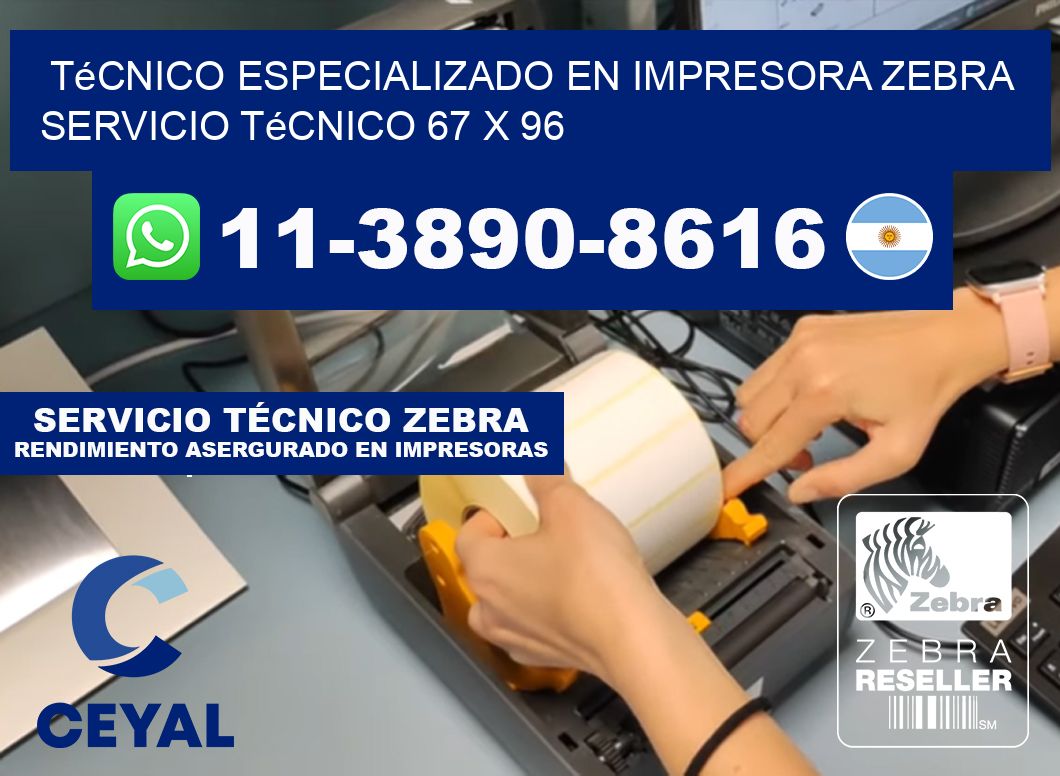 Técnico Especializado en Impresora Zebra Servicio Técnico 67 x 96