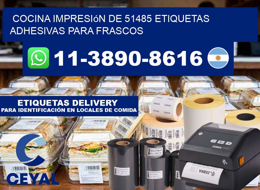cocina impresión de 51485 etiquetas adhesivas para frascos