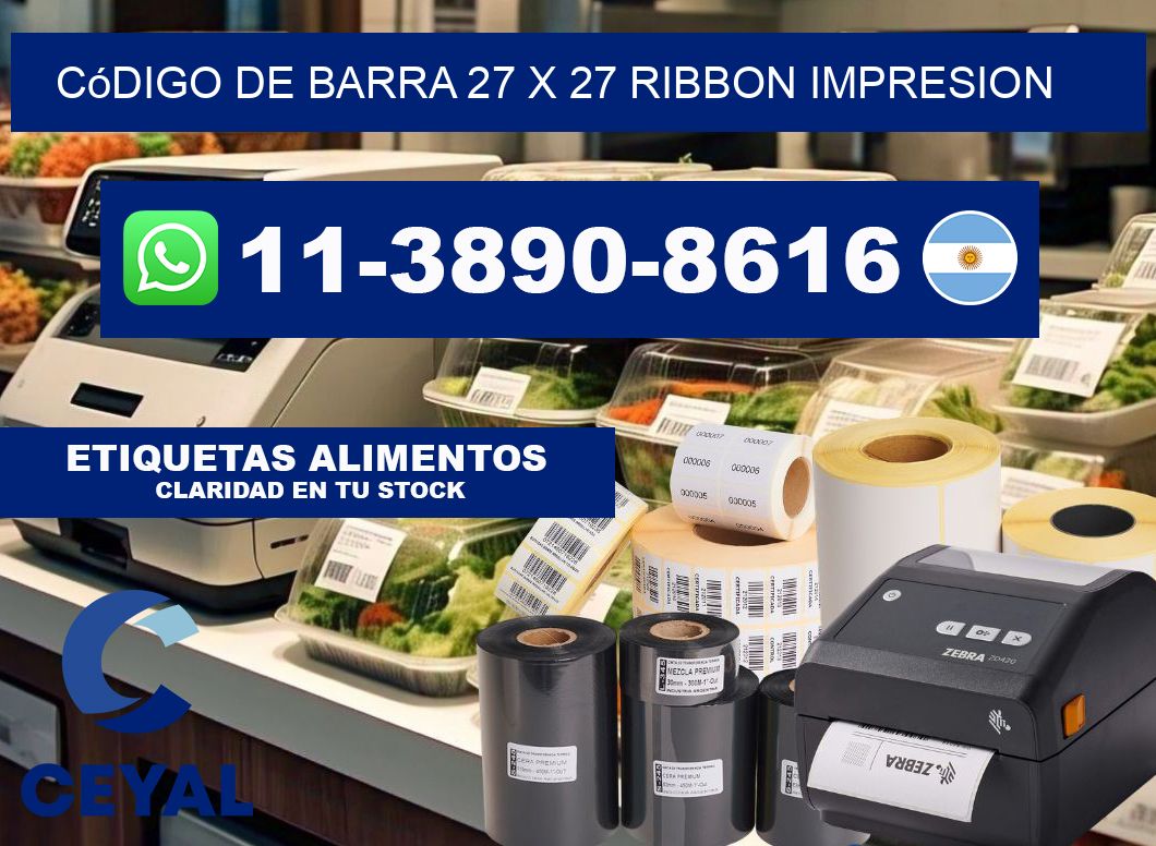 código de barra 27 x 27 ribbon impresion