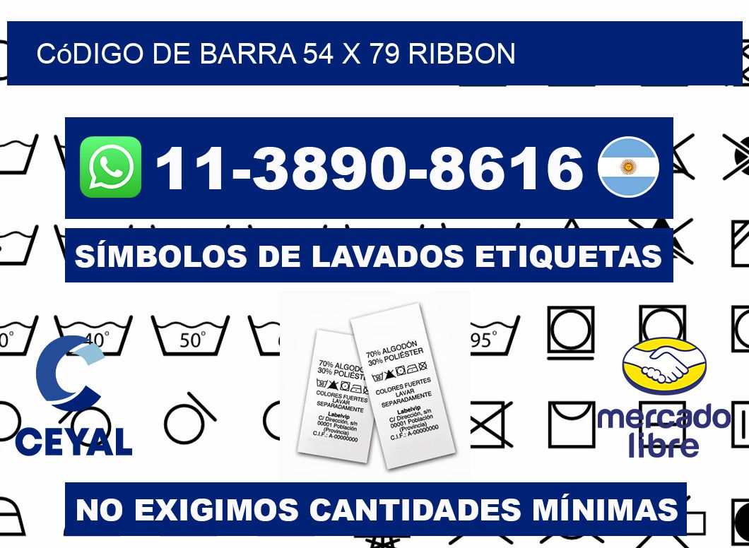 código de barra 54 x 79 ribbon