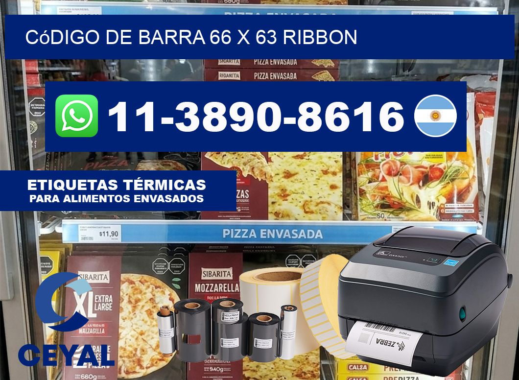 código de barra 66 x 63 ribbon