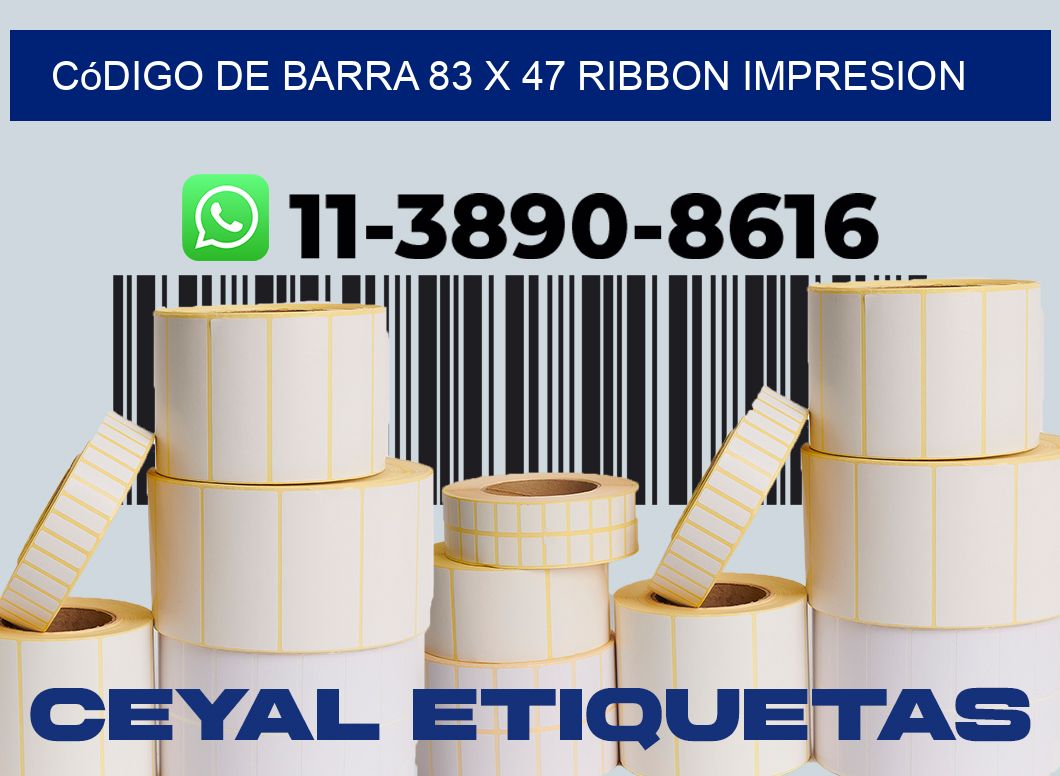 código de barra 83 x 47 ribbon impresion