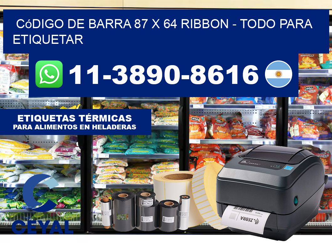 código de barra 87 x 64 ribbon – Todo para Etiquetar