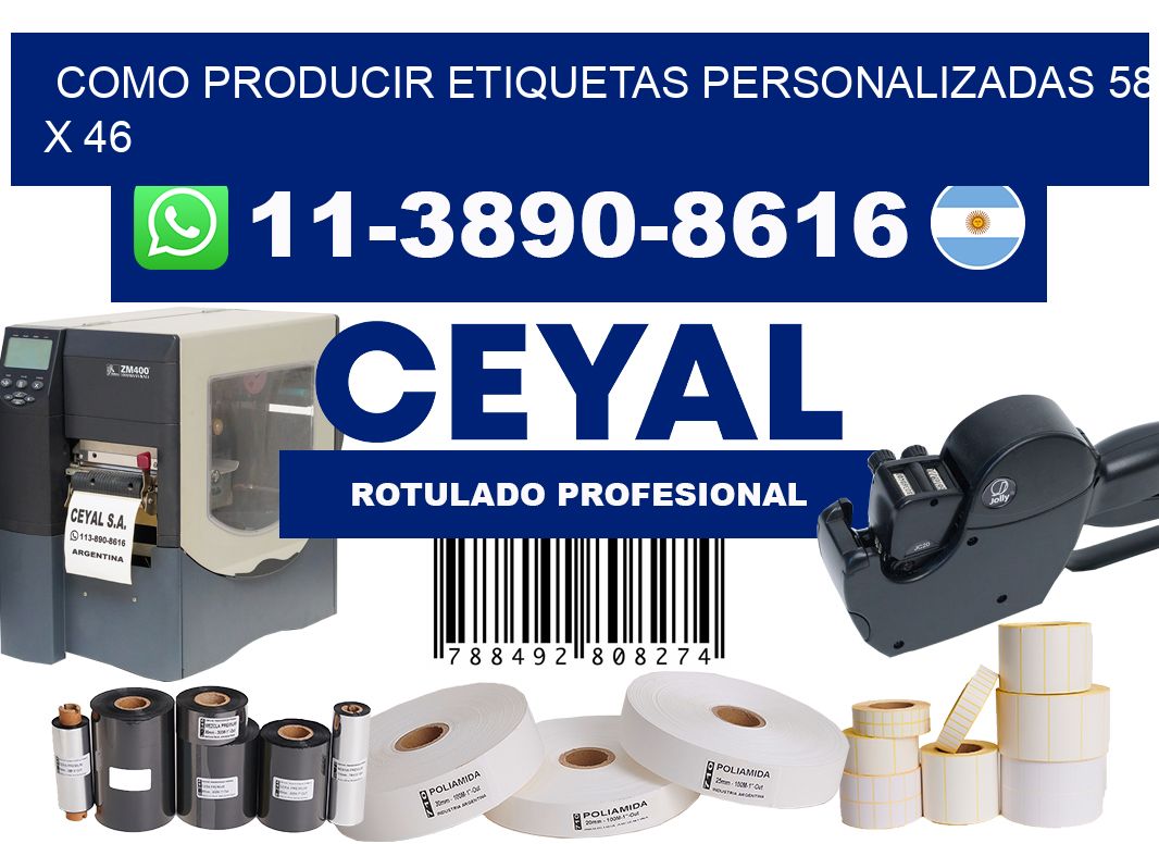 como producir etiquetas personalizadas 58 x 46