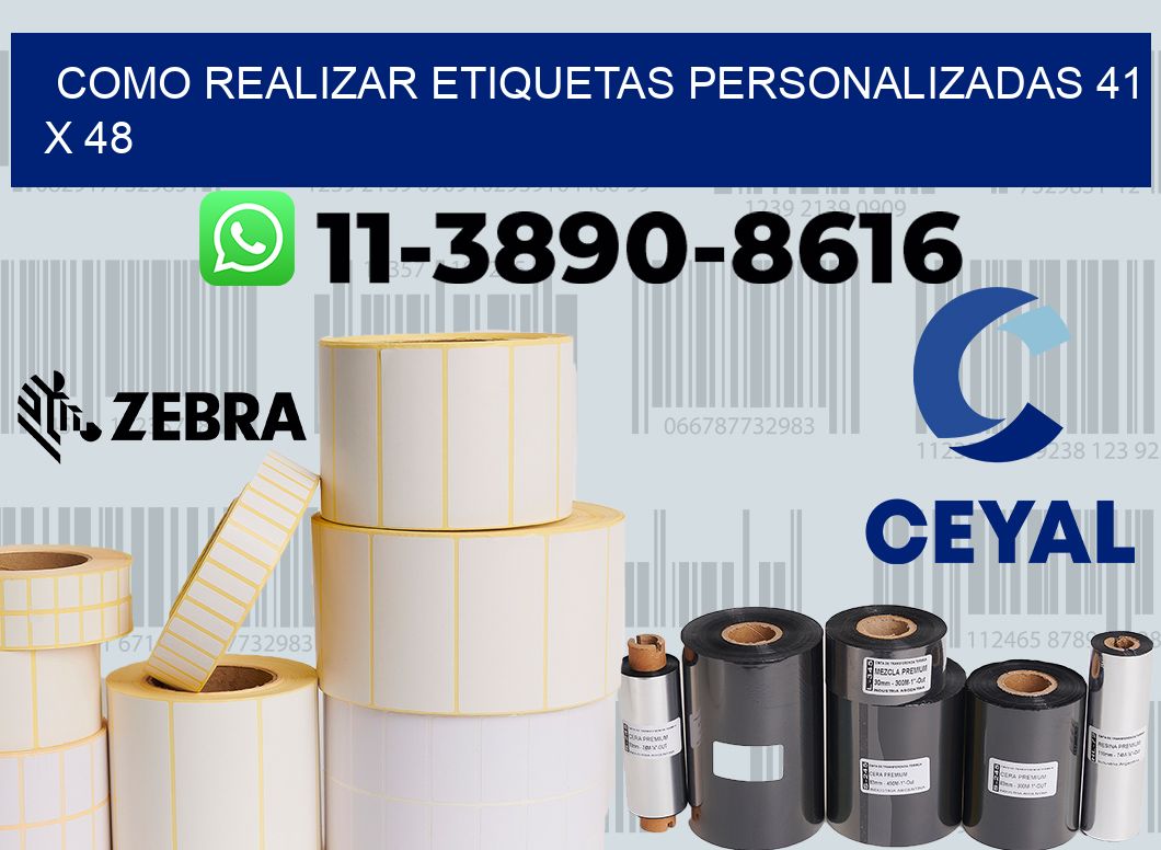 como realizar etiquetas personalizadas 41 x 48
