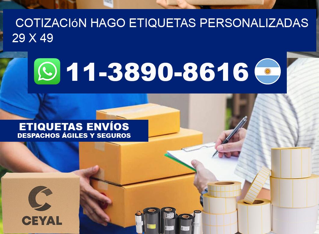 cotización hago etiquetas personalizadas 29 x 49